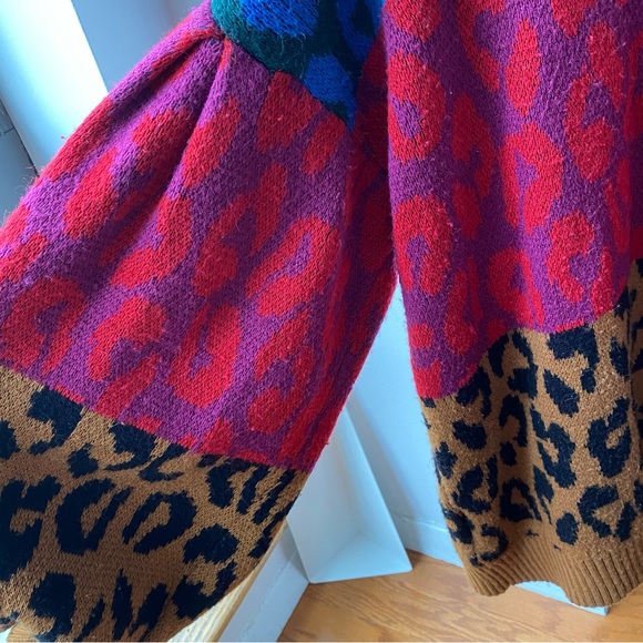 FARM RIO Leopard Striped Open Front Cardigan - Picture 8 of 10